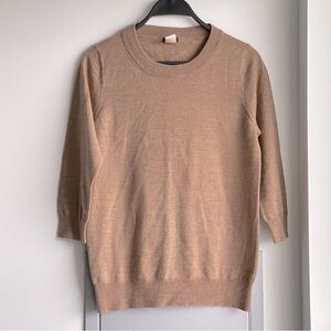 J. CREW 100% Merino Wool Tan Sweater